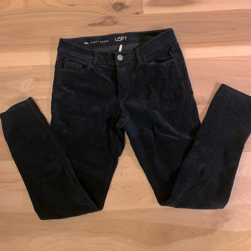 Ann Taylor Loft Black Corduroy Pants